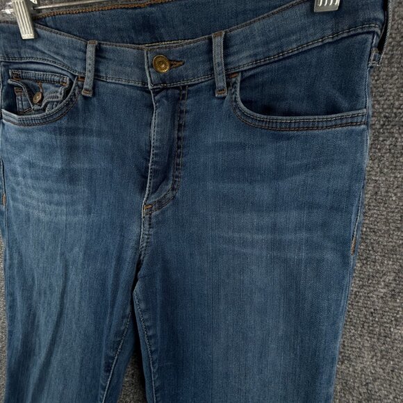 True Religion Women Size 31 Denim Jeans Stretch Blue USA Made Skinny Tapered - Picture 3 of 15